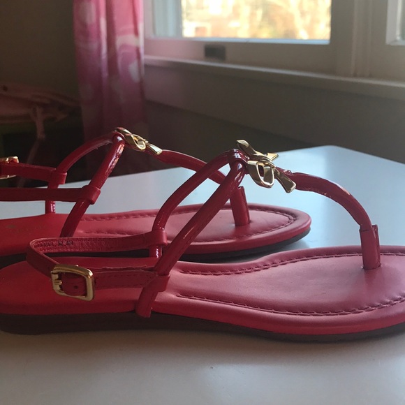 BRAND NEW! Red Kate Spade Tracie Bow sandals! - Picture 2 of 5